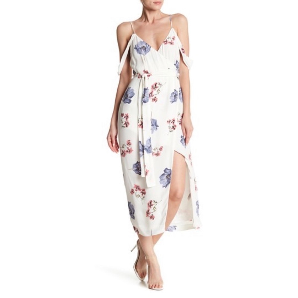 Bardot Floral Print Wrap Dress Used Size XS